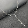 Gargantilla Elegante 04.402.0006.18 Plata Rodinada, Diseño de Rolo y Bola, con Zirconia Cubica Blanca, Pulido, Tono Plateado (Grosor 06 MM, 18 Pulgadas de Largo)
