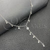 Gargantilla Elegante 04.402.0006.18 Plata Rodinada, Diseño de Rolo y Bola, con Zirconia Cubica Blanca, Pulido, Tono Plateado (Grosor 06 MM, 18 Pulgadas de Largo)