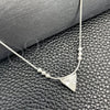 Gargantilla Elegante 04.402.0008.18 Plata Rodinada, Diseño de Snake y Bola, con Zirconia Cubica Blanca, Pulido, Tono Plateado (Grosor 08 MM, 18 Pulgadas de Largo)