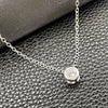 Gargantilla Elegante 04.401.0024.18 Plata Rodinada, Diseño de Rolo, con Zirconia Cubica Blanca, Pulido, Tono Plateado (Grosor 06 MM, 18 Pulgadas de Largo)
