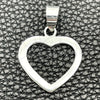 Dije Religioso 05.392.0015 Plata Rodinada, Diseño de Corazón, Pulido, Tono Plateado