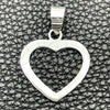 Dije Religioso 05.392.0015 Plata Rodinada, Diseño de Corazón, Pulido, Tono Plateado