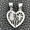 Dije Religioso 05.392.0021 Plata Rodinada, Diseño de Corazón, Pulido, Tono Plateado