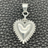 Dije Religioso 05.392.0027 Plata Rodinada, Diseño de Corazón y Llave, Pulido, Tono Plateado