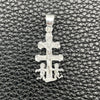 Dije Religioso 05.392.0039 Plata Rodinada, Diseño de Crucifijo, Pulido, Tono Plateado
