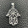 Dije Elegante 05.392.0041 Plata Rodinada, Diseño de Mano de Dios, Pulido, Tono Plateado