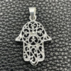 Dije Elegante 05.392.0041 Plata Rodinada, Diseño de Mano de Dios, Pulido, Tono Plateado