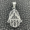 Dije Elegante 05.392.0046 Plata Rodinada, Diseño de Mano de Dios, Pulido, Tono Plateado