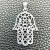 Dije Religioso 05.392.0047 Plata Rodinada, Diseño de Judaica y Mano de Dios, Pulido, Tono Plateado
