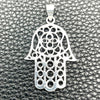 Dije Religioso 05.392.0047 Plata Rodinada, Diseño de Mano de Dios, Pulido, Tono Plateado
