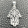 Dije Religioso 05.392.0050 Plata Rodinada, Diseño de Mano de Dios, Pulido, Tono Plateado
