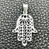 Dije Religioso 05.392.0051 Plata Rodinada, Diseño de Judaica y Mano de Dios, Pulido, Tono Plateado