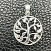 Dije Elegante 05.392.0054 Plata Rodinada, Diseño de Ãrbol, Pulido, Tono Plateado