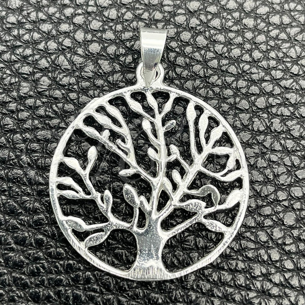 Dije Elegante 05.392.0055 Plata Rodinada, Diseño de Ãrbol, Pulido, Tono Plateado