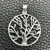 Dije Elegante 05.392.0055 Plata Rodinada, Diseño de Ãrbol, Pulido, Tono Plateado