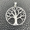 Dije Elegante 05.392.0057 Plata Rodinada, Diseño de Ãrbol, Pulido, Tono Plateado