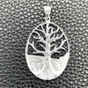 Dije Elegante 05.392.0058 Plata Rodinada, Diseño de Ãrbol, Pulido, Tono Plateado