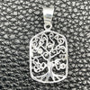 Dije Elegante 05.392.0060 Plata Rodinada, Diseño de Ãrbol, Pulido, Tono Plateado