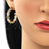 Argolla Mediana 02.210.0779.1.30 Oro Laminado, Diseño de Mano de Dios, con Multicolor Micro Pave, Pulido, Tono Dorado