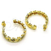 Argolla Mediana 02.210.0779.1.30 Oro Laminado, Diseño de Mano de Dios, con Multicolor Micro Pave, Pulido, Tono Dorado