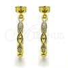 Argolla Mediana 02.210.0780.30 Oro Laminado, Diseño de Ojo Griego, con Blanca Micro Pave, Pulido, Tono Dorado