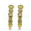 Argolla Mediana 02.210.0782.30 Oro Laminado, Diseño de Pina, con Blanca Micro Pave, Pulido, Tono Dorado