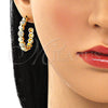 Argolla Mediana 02.210.0783.30 Oro Laminado, con Blanca Micro Pave, Pulido, Tono Dorado
