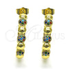Argolla Mediana 02.210.0783.1.30 Oro Laminado, con Multicolor Micro Pave, Pulido, Tono Dorado