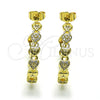 Argolla Mediana 02.210.0784.30 Oro Laminado, Diseño de Candado y Corazón, con Blanca Micro Pave, Pulido, Tono Dorado