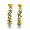 Argolla Mediana 02.210.0785.1.30 Oro Laminado, Diseño de Delfín, con Multicolor Micro Pave, Pulido, Tono Dorado