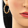Argolla Mediana 02.210.0780.1.30 Oro Laminado, Diseño de Ojo Griego, con Multicolor Micro Pave, Pulido, Tono Dorado