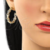 Argolla Mediana 02.210.0790.1.30 Oro Laminado, Diseño de Niñita Pequeña, con Multicolor Micro Pave, Pulido, Tono Dorado