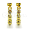 Argolla Mediana 02.210.0790.1.30 Oro Laminado, Diseño de Niñita Pequeña, con Multicolor Micro Pave, Pulido, Tono Dorado