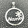Dije Elegante 05.392.0073 Plata Rodinada, Diseño de Mama, Pulido, Tono Plateado