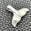 Dije Elegante 05.392.0080 Plata Rodinada, Diseño de Pescado, Pulido, Tono Plateado
