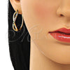 Argolla Mediana 02.210.0792.1.30 Oro Laminado, Diseño de Infinito, con Multicolor Micro Pave, Pulido, Tono Dorado