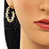 Argolla Mediana 02.210.0795.1.30 Oro Laminado, Diseño de Tortuga, con Multicolor Micro Pave, Pulido, Tono Dorado