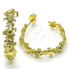 Argolla Mediana 02.210.0795.1.30 Oro Laminado, Diseño de Tortuga, con Multicolor Micro Pave, Pulido, Tono Dorado
