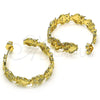 Argolla Mediana 02.210.0797.35 Oro Laminado, Diseño de Búho, con Blanca Micro Pave, Pulido, Tono Dorado