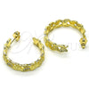 Argolla Mediana 02.210.0798.30 Oro Laminado, Diseño de Mariposa, con Blanca Micro Pave, Pulido, Tono Dorado