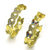 Argolla Mediana 02.210.0798.30 Oro Laminado, Diseño de Mariposa, con Blanca Micro Pave, Pulido, Tono Dorado