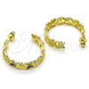 Argolla Mediana 02.210.0798.1.30 Oro Laminado, Diseño de Mariposa, con Multicolor Micro Pave, Pulido, Tono Dorado