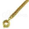 Tobillera Básica 03.319.0006.10 Oro Laminado, Pulido, Tono Dorado (180 Gauge, 09 MM Thickness, 10 Inches Length)
