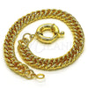 Tobillera Básica 03.319.0006.10 Oro Laminado, Pulido, Tono Dorado (180 Gauge, 09 MM Thickness, 10 Inches Length)