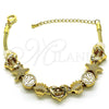 Pulsera Elegante 03.63.2261.07 Oro Laminado, Diseño de Delfín y Concha, Pulido, Tono Dorado (03 MM Thickness, 7 Inches Length)