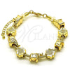 Pulsera Elegante 03.63.2262.07 Oro Laminado, Diseño de Elefante y Trébol de Cuatro Hojas, Pulido, Tono Dorado (03 MM Thickness, 7 Inches Length)