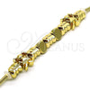 Pulsera Elegante 03.63.2264.07 Oro Laminado, Diseño de Elefante y Niñita Pequeña, Pulido, Tono Dorado (03 MM Thickness, 7 Inches Length)