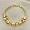 Pulsera Elegante 03.63.2264.07 Oro Laminado, Diseño de Elefante y Niñita Pequeña, Pulido, Tono Dorado (03 MM Thickness, 7 Inches Length)