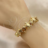Pulsera Elegante 03.63.2265.07 Oro Laminado, Diseño de Estrella y Tortuga, Pulido, Tono Dorado (03 MM Thickness, 7 Inches Length)