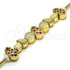 Pulsera Elegante 03.63.2267.07 Oro Laminado, Diseño de Pina y Ãrbol, Pulido, Tono Dorado (03 MM Thickness, 7 Inches Length)